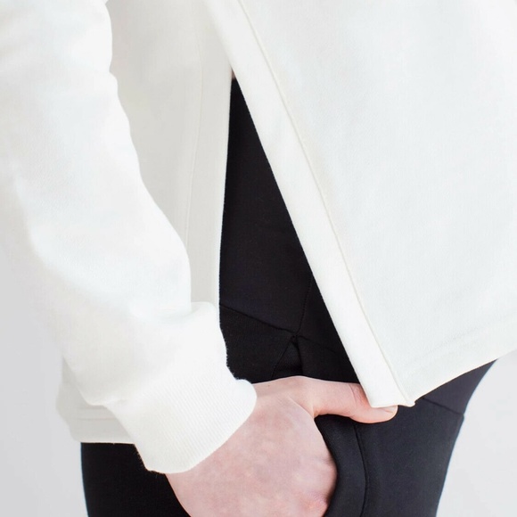 Aumnie 🇨🇦 MATERNITY Hatch Side Split Sweatshirt White - L - Picture 5 of 8